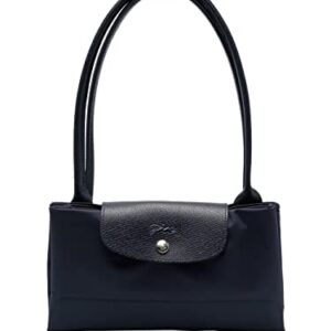 Longchamp 'Large 'Le Pliage Green' Nylon Tote Shoulder Bag, Navy