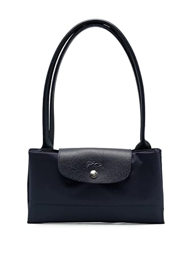 Longchamp 'Large 'Le Pliage Green' Nylon Tote Shoulder Bag, Navy