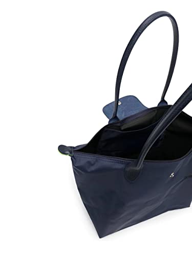 Longchamp 'Large 'Le Pliage Green' Nylon Tote Shoulder Bag, Navy