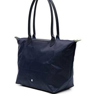 Longchamp 'Large 'Le Pliage Green' Nylon Tote Shoulder Bag, Navy