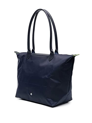 Longchamp 'Large 'Le Pliage Green' Nylon Tote Shoulder Bag, Navy