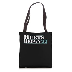 hurts brown’22 for her and him tote bag