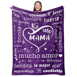 Gevuto Regalos para Mama Blankets, Mom Gifts for Mothers Day, Hispanic Gifts for Mom from Daughter, Birthday Gifts for Mom Throw 50"X60", Regalos De Navidad para Mujer, Moms Birthday Gift Ideas