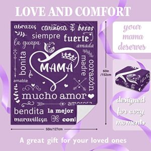 Gevuto Regalos para Mama Blankets, Mom Gifts for Mothers Day, Hispanic Gifts for Mom from Daughter, Birthday Gifts for Mom Throw 50"X60", Regalos De Navidad para Mujer, Moms Birthday Gift Ideas