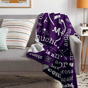 Gevuto Regalos para Mama Blankets, Mom Gifts for Mothers Day, Hispanic Gifts for Mom from Daughter, Birthday Gifts for Mom Throw 50"X60", Regalos De Navidad para Mujer, Moms Birthday Gift Ideas