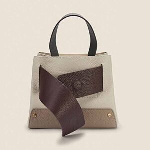 Women Bucket Bag Luxury Genuine Leather Handbags and Purses Soft Calfskin Casual Tote Bag 2022 (about 22cm-12cm-16cm,Khaki)