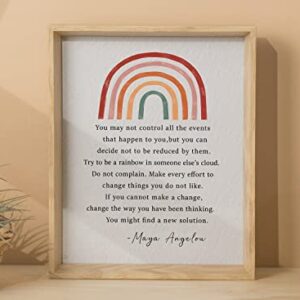 Maya Angelou Quote Motivational Wall Art - Office Wall Art & Decor Motivational poster - Positive Quotes Wall Decor - Encouragement Gifts - Positive Sayings for Wall Decor, 8x10" Unframed