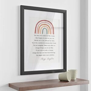 Maya Angelou Quote Motivational Wall Art - Office Wall Art & Decor Motivational poster - Positive Quotes Wall Decor - Encouragement Gifts - Positive Sayings for Wall Decor, 8x10" Unframed