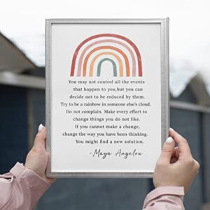 Maya Angelou Quote Motivational Wall Art - Office Wall Art & Decor Motivational poster - Positive Quotes Wall Decor - Encouragement Gifts - Positive Sayings for Wall Decor, 8x10" Unframed