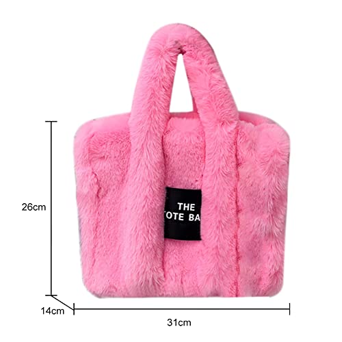 JQWYGB The Tote Bags for Women - Trendy Personalized Fluffy Tote Bag Large Capacity Top-Handle Shoulder Crossbody Bags for Work Travel Shopping