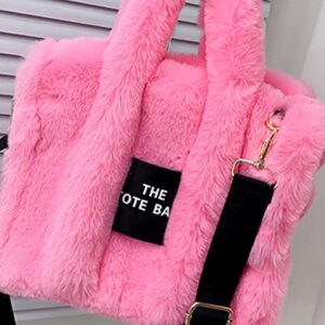 JQWYGB The Tote Bags for Women - Trendy Personalized Fluffy Tote Bag Large Capacity Top-Handle Shoulder Crossbody Bags for Work Travel Shopping