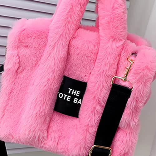 JQWYGB The Tote Bags for Women - Trendy Personalized Fluffy Tote Bag Large Capacity Top-Handle Shoulder Crossbody Bags for Work Travel Shopping