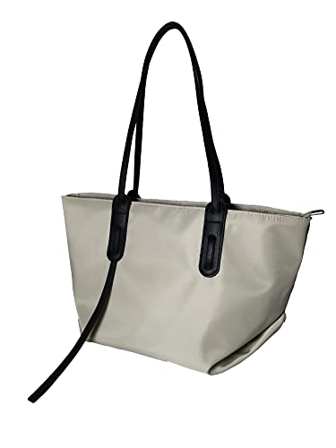 Tote Bag for Women Casual Commuter Handbag Nylon Single Shoulder Bag,Khaki