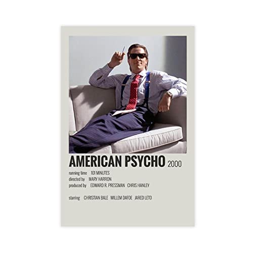 American Psycho Poster Canvas Poster Unframe: 12x18inch(30x45cm)