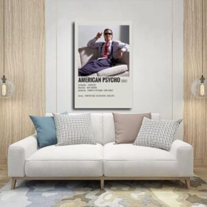 American Psycho Poster Canvas Poster Unframe: 12x18inch(30x45cm)