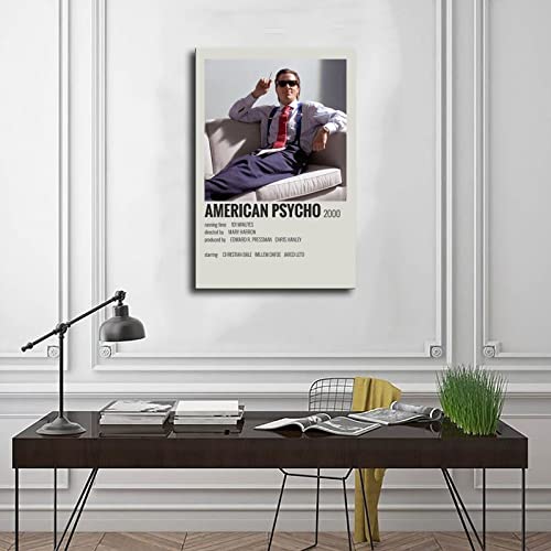 American Psycho Poster Canvas Poster Unframe: 12x18inch(30x45cm)