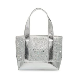 betsey johnson rise and shine mini tote, silver