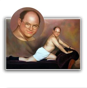 seinfeld poster – george costanza the timeless art of seduction wall art comedy movies canvas printing home living room bedroom decor mural (seinfeld poster,12x18inch-unframed)