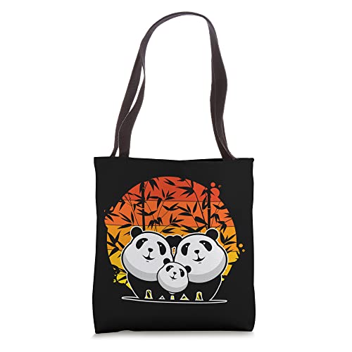 Retro Panda Bear Lover, Funny Animal Lover, Retro Vintage Tote Bag