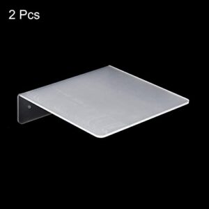 PATIKIL 7.87 x 7.87 Inch Acrylic Floating Shelf, Floating Wall Mounted Shelves for Bathroom Wall Decoration, Transparent 2 Pack