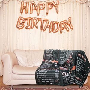 BdayPtion 80th Birthday Gift for Women, Turning 80 Birthday Decoration Gift, Eighty Birthday Present, 80 Year Old Bday 1943 Blanket 60" X 50", Bed Sofa Throw Blanket