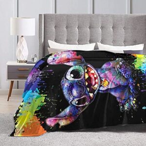 Stitch Blanket Stitch Gifts for Girls Stitch Throw Blanket for Kids Women Adults Stitch Cartoon Flannel Fleece Blankets for Couch Bed Sofa 40"x50"