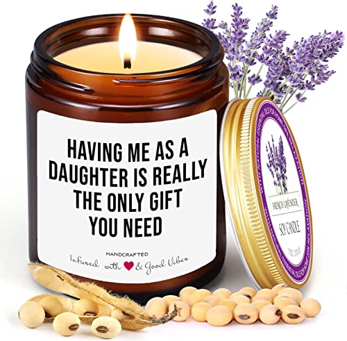 PIDELIGHT Nice Stuff for Mom Candle - Funny Thank You Mom Candle, Father Day Gifts from Daughter Candle, Mothers Day Gifts from Adopted Daughter, Best Mom Ever Candle from Daughter