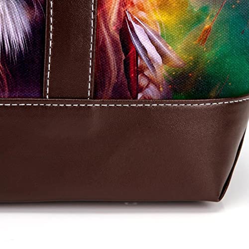 Colorful Lion Tote Bags Large Leather canvas Purses and Handbags for Women Top Handle Shoulder Satchel Hobo Bags