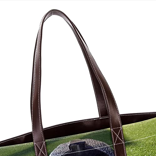 Golf in Grass Sport ) Tote Bags Large Leather canvas Purses and Handbags for Women Top Handle Shoulder Satchel Hobo Bags