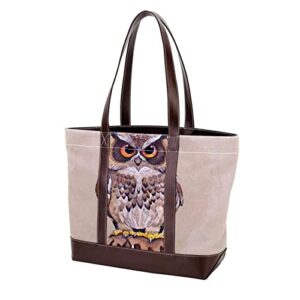 pretty hand drawn owl tote bags large leather canvas purses and handbags for women top handle shoulder satchel hobo bags