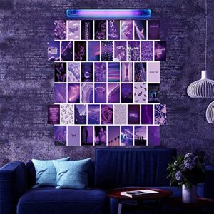 Muybien Purple Wall Collage Kit Aesthetic Pictures for Wall Aesthetic 50pcs 4x6 Inch Vintage Photo Pictures for Room Decor