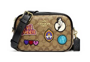 coach women’s jamie camera bag (signature canvas – patches – villains motif – khaki multi)