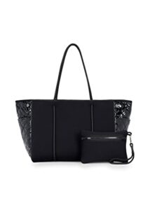 haute shore greyson noir mix neoprene tote bag