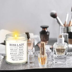 Boss Lady Gifts for Women Boss Lady Office Decor Boss Lady Soy Candle Scented Soy Wax Candle Girl Boss Female Gifts, 10 oz Jar, 50 Hour Burn Time