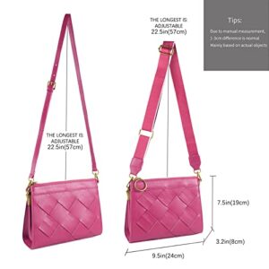 LMKIDS Purses for Women Soft PU Leather Shoulder Bag Ladies Crossbody Purse Pocketbooks for Women (Pink)