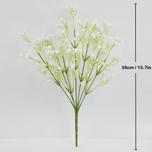 AIM & GGKK White Babys Breath Artificial Flowers for Wedding Party Decoration(5PCS)