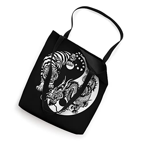 Yin Yang Dragon Tiger Tote Bag