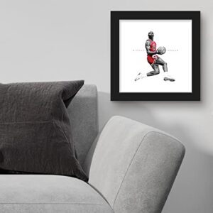 Trends International Gallery Pops Michael Jordan - Iconic Jordan Wall Art Wall Poster, 12" x 12", Black Frame Version