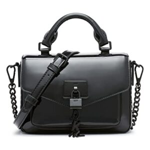 DKNY Elissa Small Top Handle Satchel, Black/Black