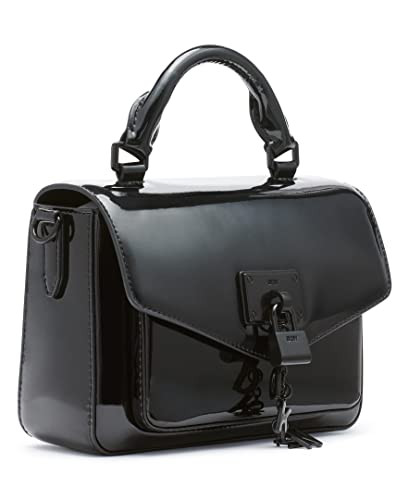 DKNY Elissa Small Top Handle Satchel, Black/Black