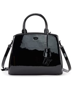 dkny paige medium satchel, black/black