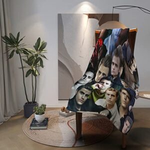 Soft Collage Blanket Paul Wesley Anti-Pilling Flannel Throw Blanket for Men/Women 50"×40", Home Decor
