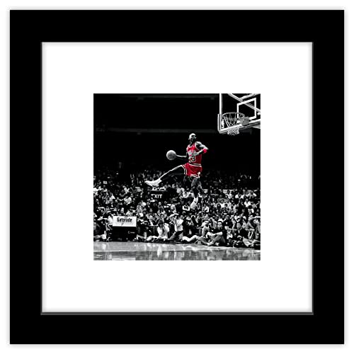 Trends International Gallery Pops Michael Jordan - Flight Progression Sequence 4 Wall Art Wall Poster, 12" x 12", Black Frame Version