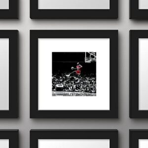 Trends International Gallery Pops Michael Jordan - Flight Progression Sequence 4 Wall Art Wall Poster, 12" x 12", Black Frame Version