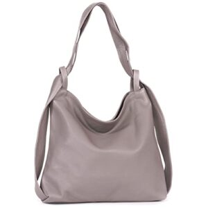 women leather backpack/purse- handmade convertible hobo shoulder bag from genuine leather