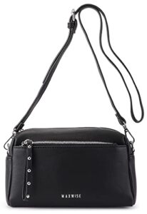 maxwise small crossbody bag for women designer shoulder bag mini purse(black)