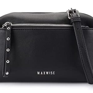 MAXWISE Small Crossbody Bag For Women Designer Shoulder Bag Mini Purse(Black)