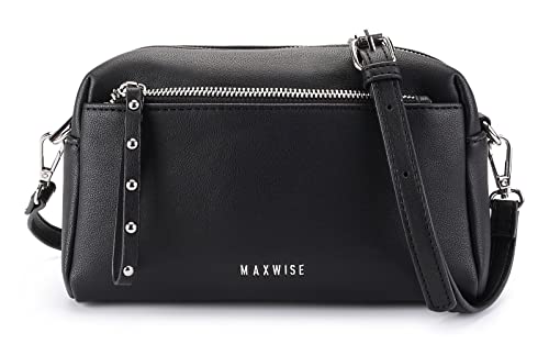 MAXWISE Small Crossbody Bag For Women Designer Shoulder Bag Mini Purse(Black)