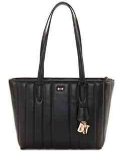 dkny lexington tote, black/gold