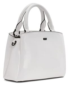 dkny paige small satchel, optic white